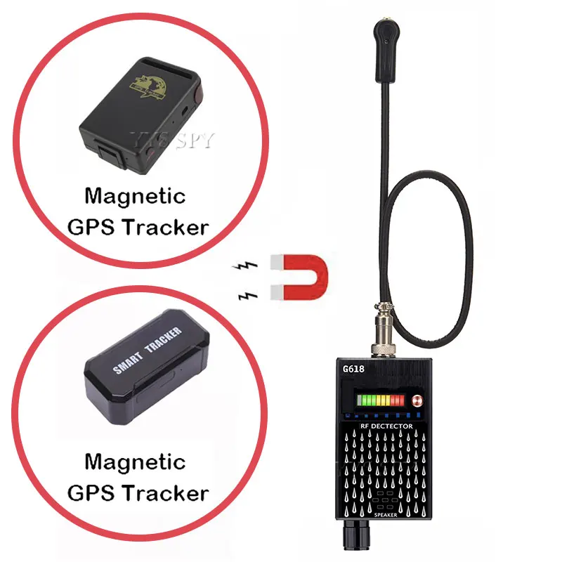 Professional Anti Spy Magnetic GPS Tracker Detector G618D/G618 Finder for GSM Signal Magnet Hidden Audio GPS Eavesdropping Bug
Professional Anti Spy Magnetic GPS Tracker Detector G618D/G618 Finder for GSM Signal Magnet Hidden Audio GPS Eavesdropping Bug