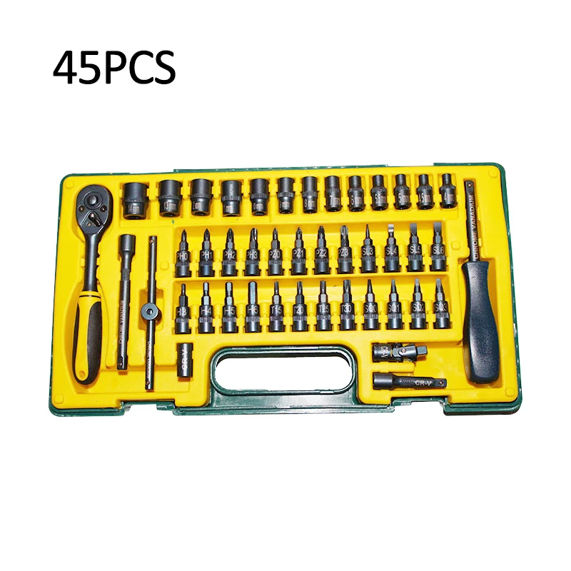 69/58/45PCS Car Repair Tool Socket Set Car Repair Tool Ratchet Torque Wrench Combo Tools Kit Auto Repairing Tool
69/58/45PCS Car Repair Tool Socket Set Car Repair Tool Ratchet Torque Wrench Combo Tools Kit Auto Repairing Tool
