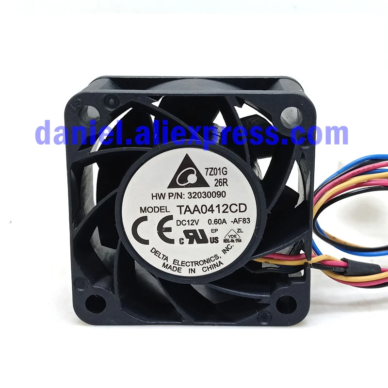 Original TAA0412CD 4CM4020 12V 0.60A 4-wire PWM temperature control high speed cooling fan
Original TAA0412CD 4CM4020 12V 0.60A 4-wire PWM temperature control high speed cooling fan
