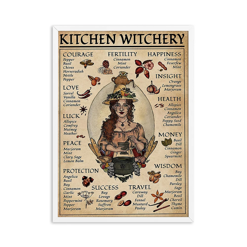 Kitchen Witchery Woman Posters and Prints Decoration Canvas Wall Pictures Witches Magic Knowledge Art Painting Gifts Home Decor
Kitchen Witchery Woman Posters and Prints Decoration Canvas Wall Pictures Witches Magic Knowledge Art Painting Gifts Home Decor