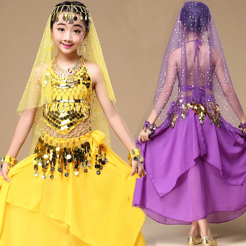 Комплект из 5 предметов, детские костюмы для танца живота для девочек, костюм для танца живота с монетами и блестками для детей, индийская юбка для танца Болливуда
Комплект из 5 предметов, детские костюмы для танца живота для девочек, костюм для танца живота с монетами и блестками для детей, индийская юбка для танца Болливуда