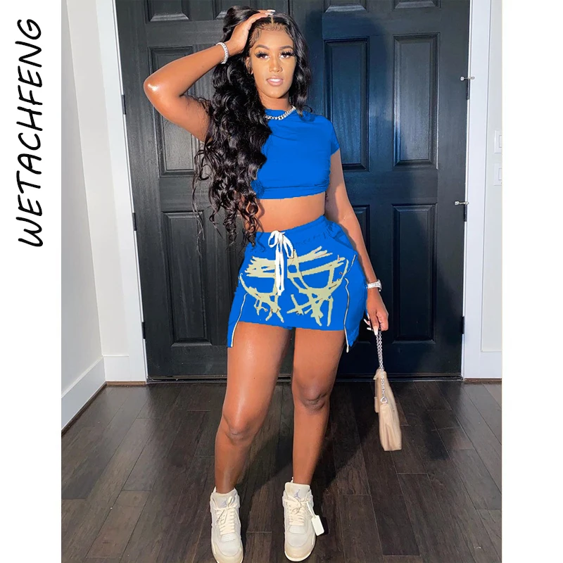 Blue Tops And Skirt Summer 2 Piece Suits Print 2021 Fashion Sexy Slim Two Piece Set Elegant Mini Dress Outfits Women Clothing
Blue Tops And Skirt Summer 2 Piece Suits Print 2021 Fashion Sexy Slim Two Piece Set Elegant Mini Dress Outfits Women Clothing