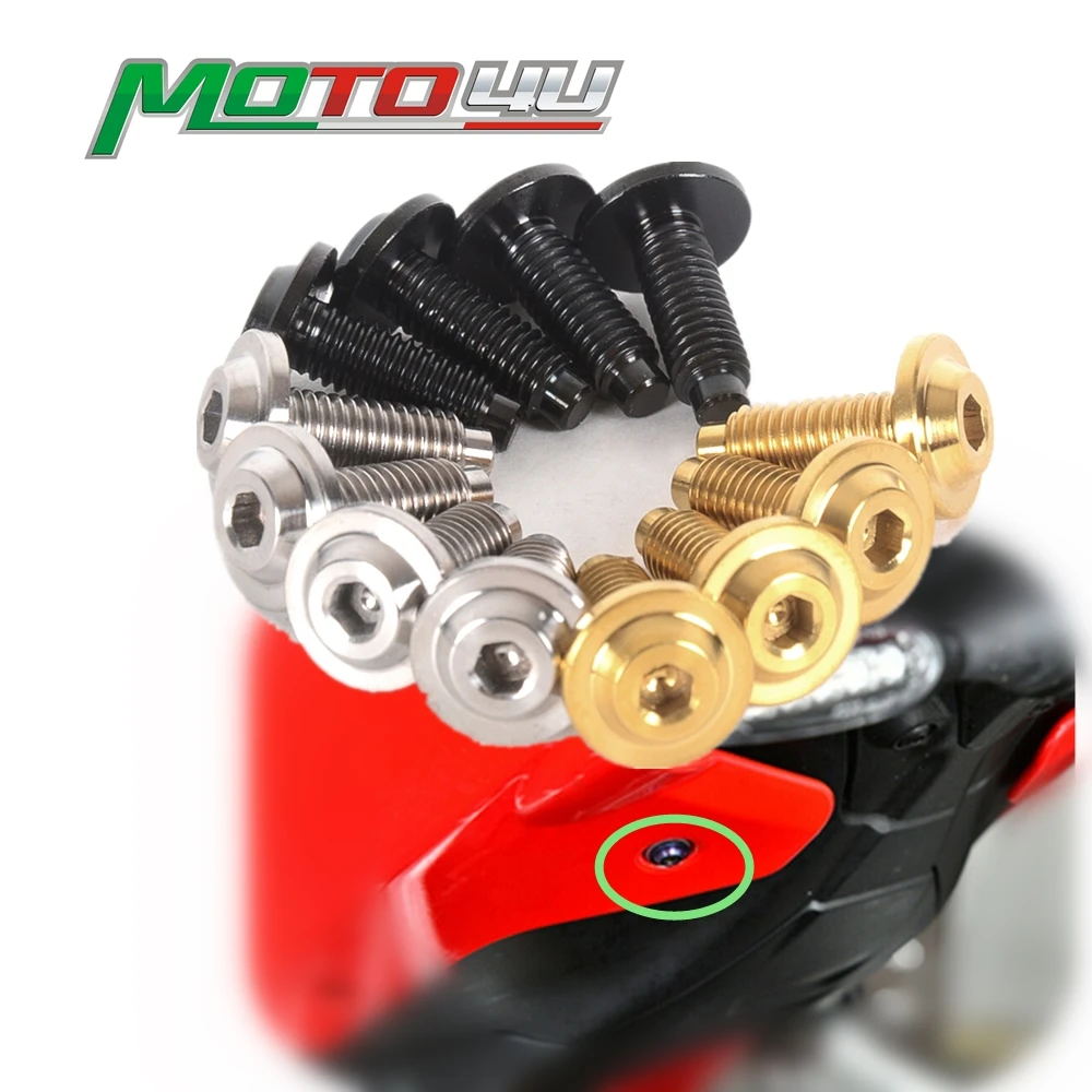 For Ducati V4 Streetfighter V4 V4S 4PCS Titanium Rear Tail Fairing Screw Motorcycle Tail plate Mounting Screws Bolts
For Ducati V4 Streetfighter V4 V4S 4PCS Titanium Rear Tail Fairing Screw Motorcycle Tail plate Mounting Screws Bolts