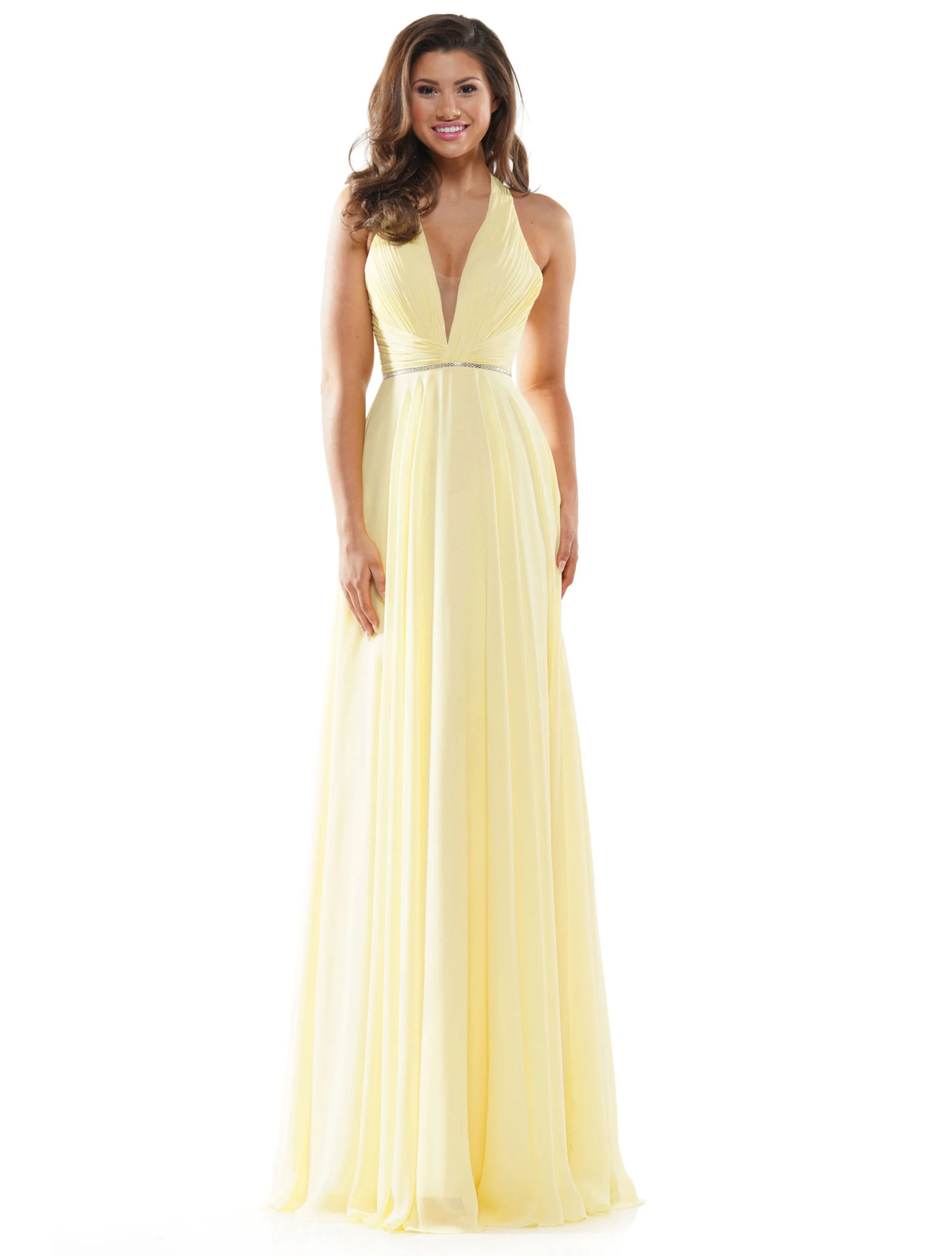 Simple Backless Beach Evening Dresses 2020 Yellow Chiffon Halter Prom Dress Custom Made Formal Wedding Party Dress
Simple Backless Beach Evening Dresses 2020 Yellow Chiffon Halter Prom Dress Custom Made Formal Wedding Party Dress