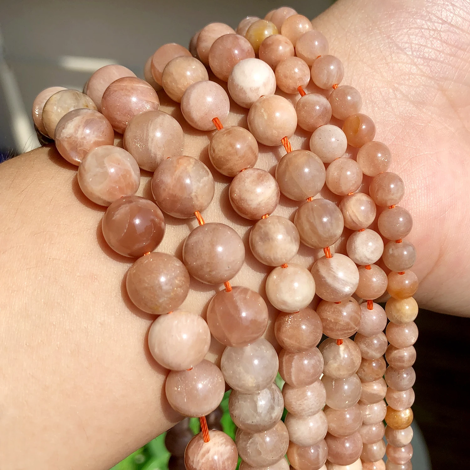 Natural Stone Smooth Sunstone Round Loose Spacer Beads For Jewelry Making DIY Necklace Bracelet 15 inches 4 6 8 10 mm Wholesale
Natural Stone Smooth Sunstone Round Loose Spacer Beads For Jewelry Making DIY Necklace Bracelet 15 inches 4 6 8 10 mm Wholesale