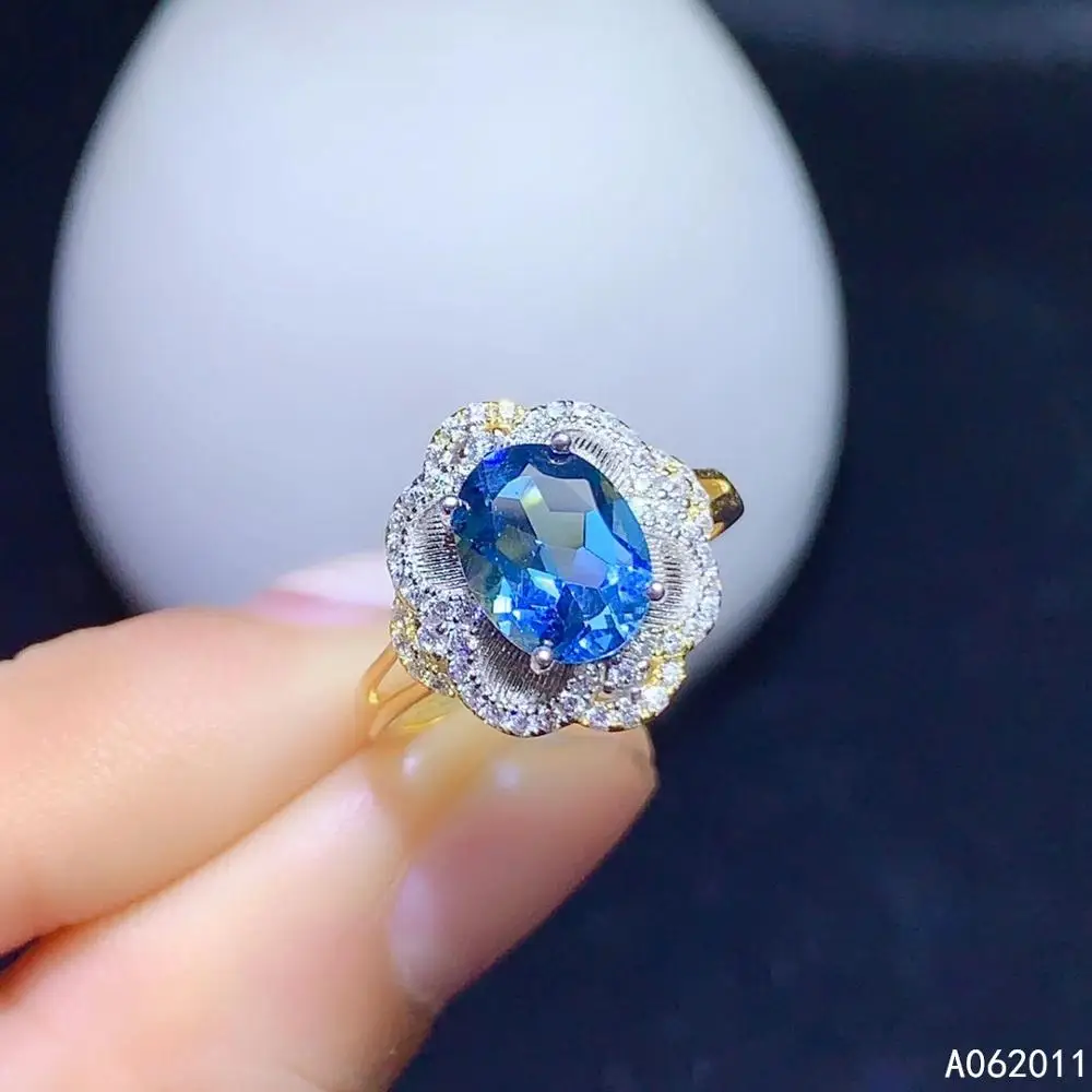 KJJEAXCMY fine jewelry natural blue topaz 925 sterling silver elegant new women gemstone ring support test hot selling
KJJEAXCMY fine jewelry natural blue topaz 925 sterling silver elegant new women gemstone ring support test hot selling
