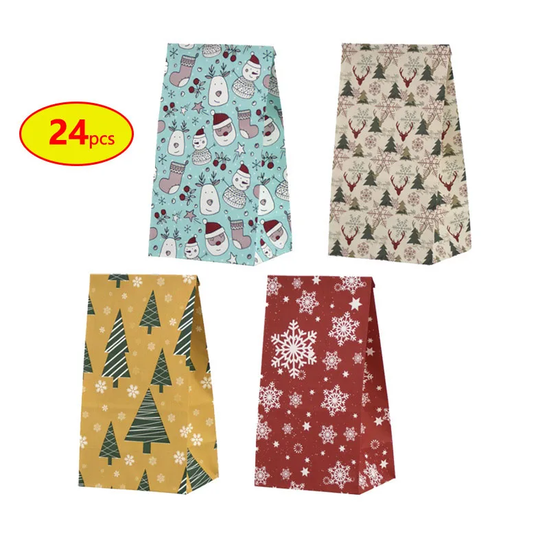 24 Pcs Christmas Gift Bags Color Cartoon Sealed Kraft Paper Box Set Free Clip Sticker Decoration And Red Cotton Rope Gift Box
24 Pcs Christmas Gift Bags Color Cartoon Sealed Kraft Paper Box Set Free Clip Sticker Decoration And Red Cotton Rope Gift Box
