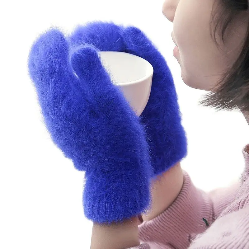 Women Winter Plus Velvet Inside Full Finger Keep Warm Thicken Elegant Female Windproof Soft Long Rabbit Fur Mittens Gloves
Women Winter Plus Velvet Inside Full Finger Keep Warm Thicken Elegant Female Windproof Soft Long Rabbit Fur Mittens Gloves