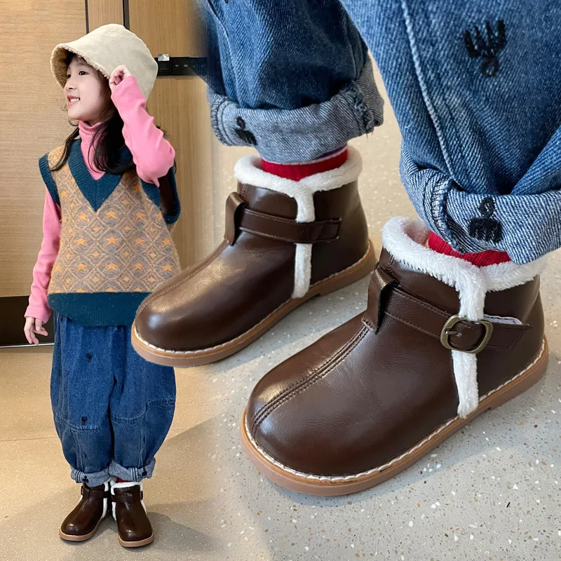 2021 Fashion Warm Plush Kids Ankle Boots Autumn/Winter Children Snow Boys Boots Little Girl Shoes 3 4 5 6 7 8 9 10 11 12 Years
2021 Fashion Warm Plush Kids Ankle Boots Autumn/Winter Children Snow Boys Boots Little Girl Shoes 3 4 5 6 7 8 9 10 11 12 Years