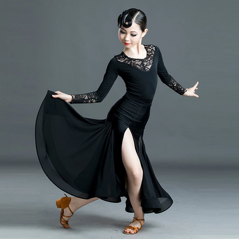 Black Lace Ballroom Tango Dance Dress Girls Dancing Stage Costume Children Practice Wear Waltz Dance Performance Wear VDB5679
Black Lace Ballroom Tango Dance Dress Girls Dancing Stage Costume Children Practice Wear Waltz Dance Performance Wear VDB5679