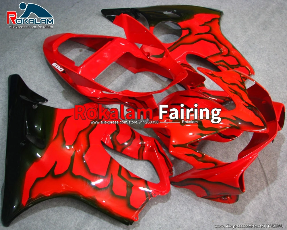 Корпус для Honda CBR600 F4i 2003 2002 CBR 600 F 4i 2001 комплект обтекателя черного и красного пламени (литье под давлением) 
Корпус для Honda CBR600 F4i 2003 2002 CBR 600 F 4i 2001 комплект обтекателя черного и красного пламени (литье под давлением)