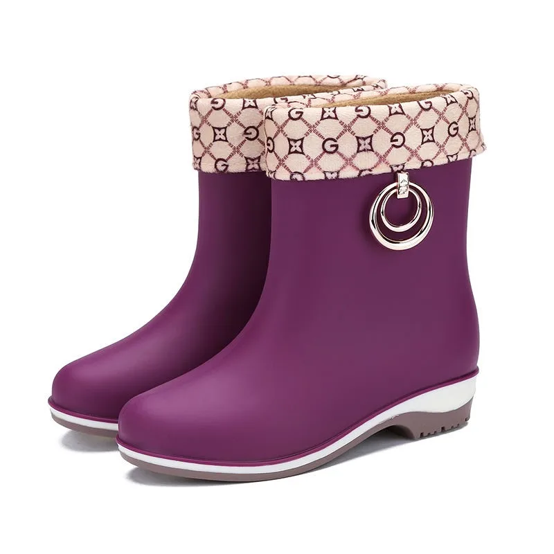 Женские резиновые сапоги, мягкая кожа, демисезонные ботинки для дождя
Женские резиновые сапоги, мягкая кожа, демисезонные ботинки для дождя