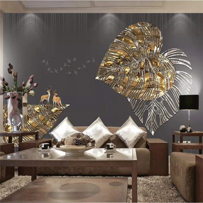 wellyu Custom large murals fashion home improvement new Chinese style light luxury golden leaves elk background wall
wellyu Custom large murals fashion home improvement new Chinese style light luxury golden leaves elk background wall