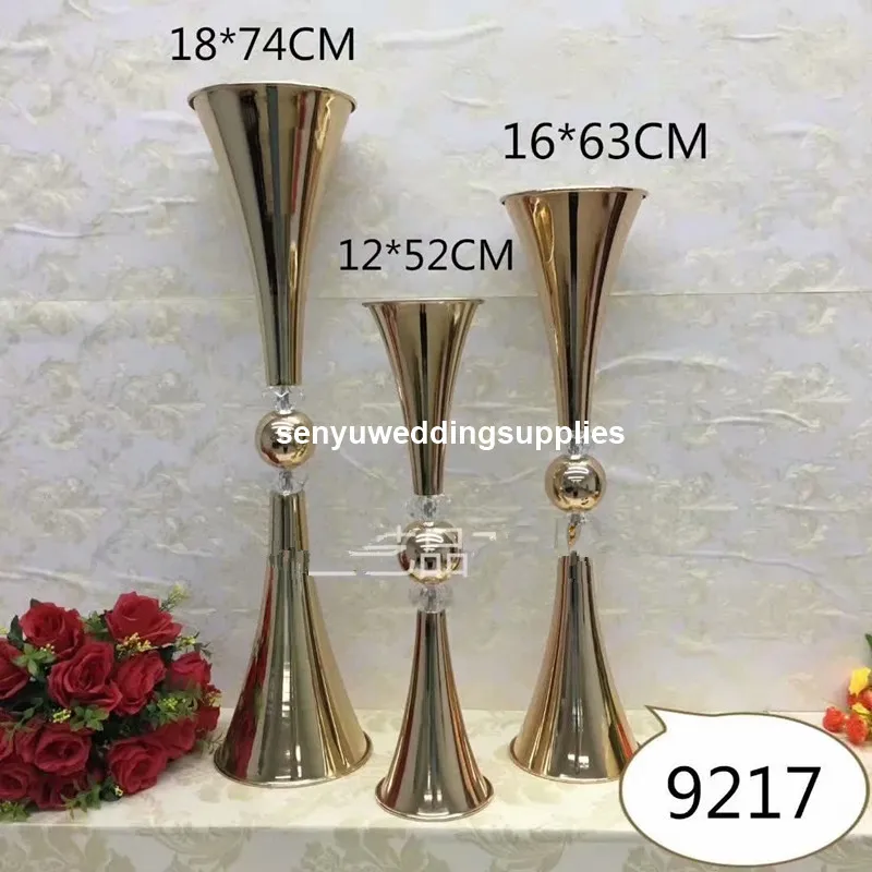 10 шт.) новый стиль, Декоративные Высокие золотые свадебные цветы senyu1544
10 шт.) новый стиль, Декоративные Высокие золотые свадебные цветы senyu1544