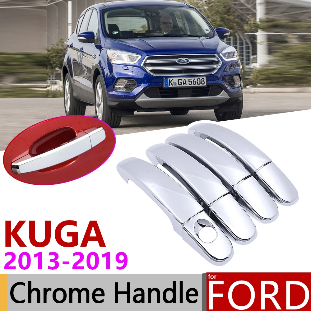for Ford KUGA MK2 2013~2019 Chrome Door Handle Cover Car Accessories Stickers Trim Set of 4Door 2014 2015 2016 2017 2018
for Ford KUGA MK2 2013~2019 Chrome Door Handle Cover Car Accessories Stickers Trim Set of 4Door 2014 2015 2016 2017 2018