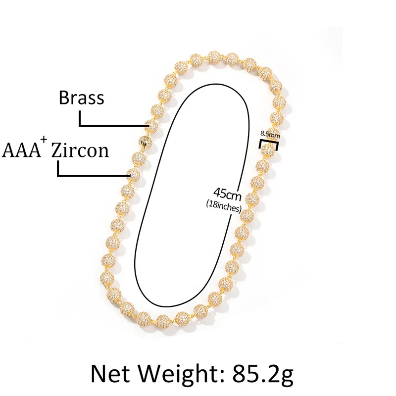 Hip Hop Micro Paved Cubic Zirconia Bling Iced Out Beads Link Chain Chokers Necklaces for Women Men Unisex Rapper Jewelry
Hip Hop Micro Paved Cubic Zirconia Bling Iced Out Beads Link Chain Chokers Necklaces for Women Men Unisex Rapper Jewelry