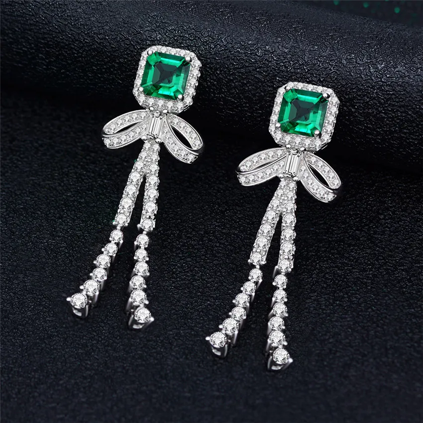 Woman's Earrings 925 Sterling Created Green Emerald With Certificate High Quality Earring Fine Jewelry Accessories
Woman's Earrings 925 Sterling Created Green Emerald With Certificate High Quality Earring Fine Jewelry Accessories