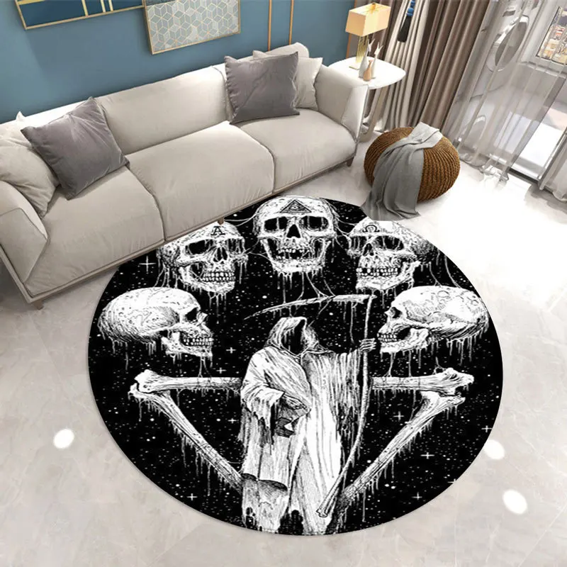 Death Skull Living Room Area Rug Round Halloween Party Decor Boys Bedroom Rug Chair Mat Skull Printing Coffee Table Rug Doormat
Death Skull Living Room Area Rug Round Halloween Party Decor Boys Bedroom Rug Chair Mat Skull Printing Coffee Table Rug Doormat