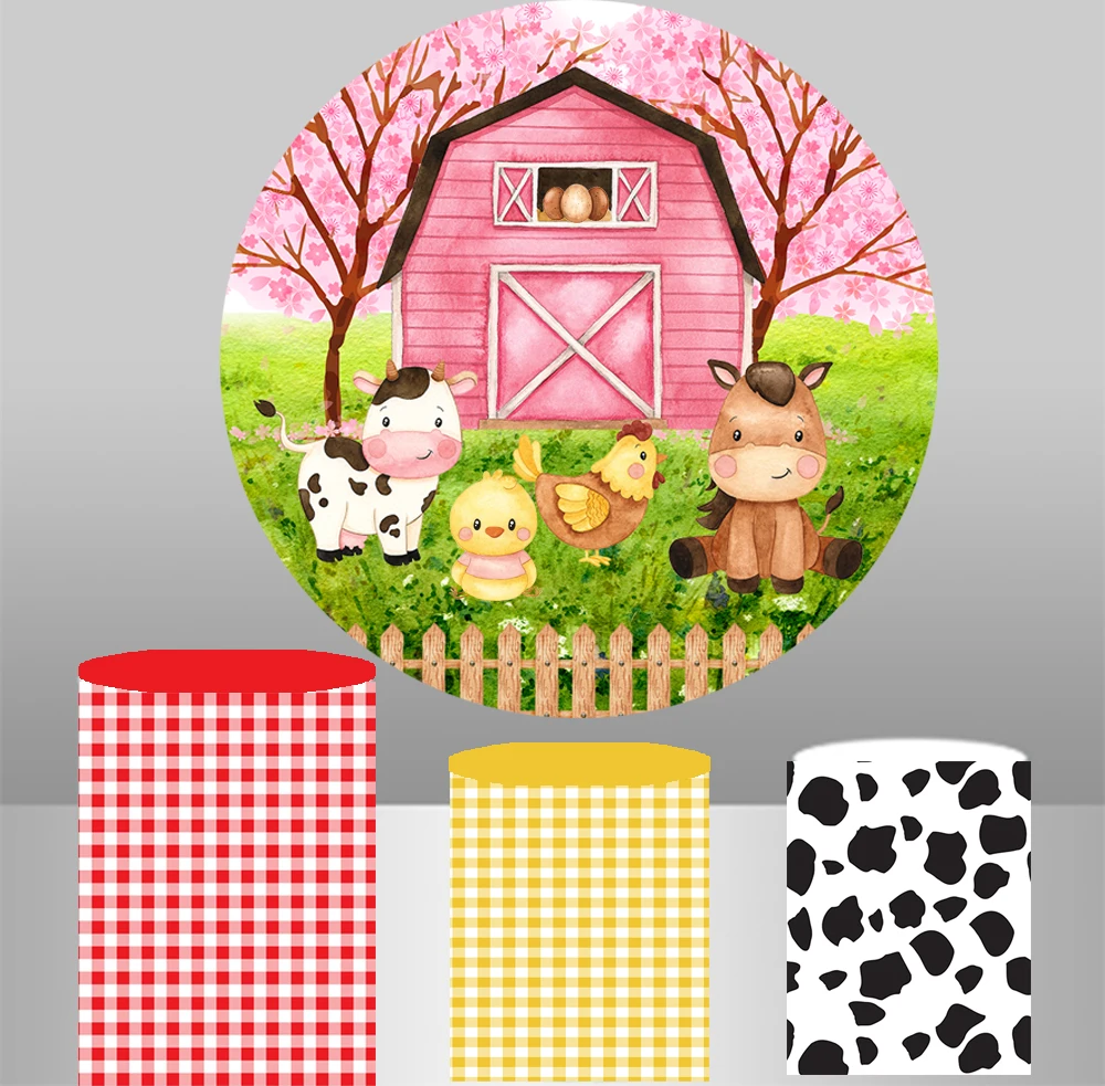 Circle photography Background Backdrop cartoon farm animal girl birthday party photocall studio table Cover poster YY689
Circle photography Background Backdrop cartoon farm animal girl birthday party photocall studio table Cover poster YY689