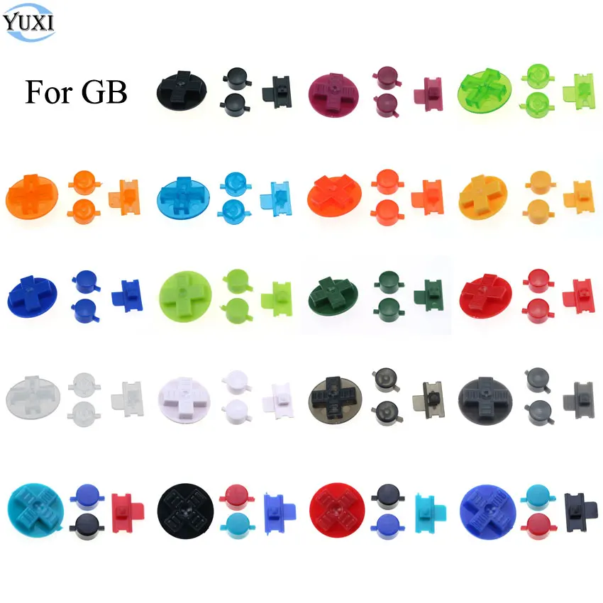 YuXi Multicolor Clear Plastic Customs DIY Buttons Set Replacement for Gameboy Classic for GB DMG A B buttons D-pad Button
YuXi Multicolor Clear Plastic Customs DIY Buttons Set Replacement for Gameboy Classic for GB DMG A B buttons D-pad Button