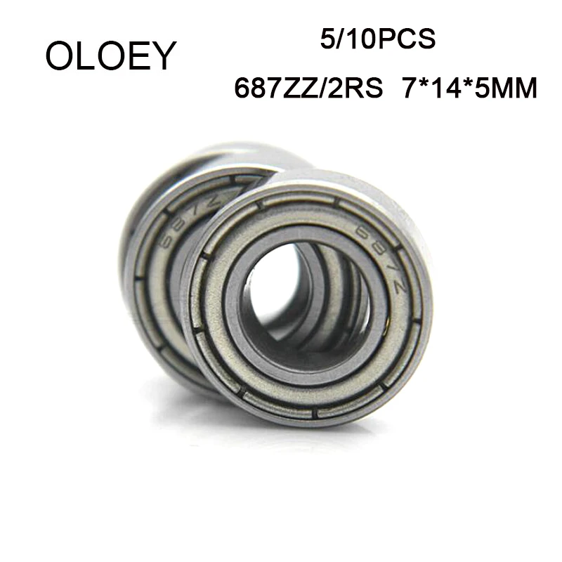 5/10pcs 687ZZ 2RS Miniature Bearing 7x14x5 mm Deep Groove Ball Bearing With Corrosion Resistance And High Quality
5/10pcs 687ZZ 2RS Miniature Bearing 7x14x5 mm Deep Groove Ball Bearing With Corrosion Resistance And High Quality