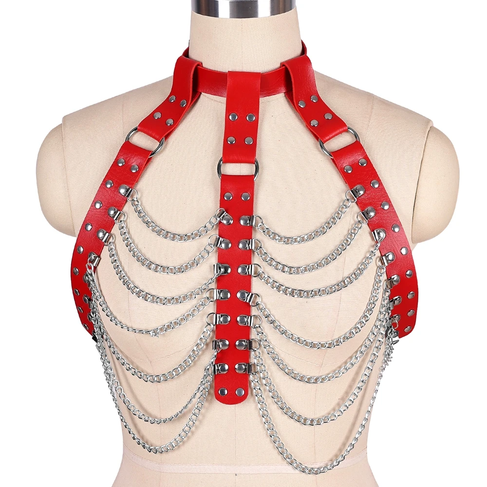 Rave Wear Punk Bondage Belt Leather Women Harness Goth Breast Hollow Out Cupless Sexy Lingerie Body Festival Chest Harness Bra
Rave Wear Punk Bondage Belt Leather Women Harness Goth Breast Hollow Out Cupless Sexy Lingerie Body Festival Chest Harness Bra