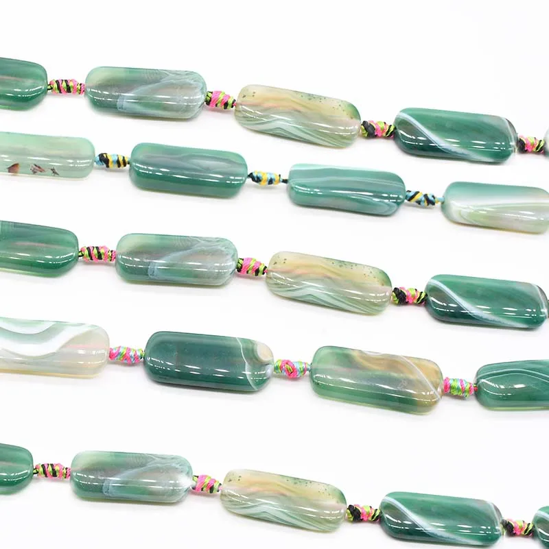 2 strands/lot 37mm Natural green rectangle Agates smooth stone beads For Woman DIY Necklace Bracelets Jewelry Making Strand
2 strands/lot 37mm Natural green rectangle Agates smooth stone beads For Woman DIY Necklace Bracelets Jewelry Making Strand