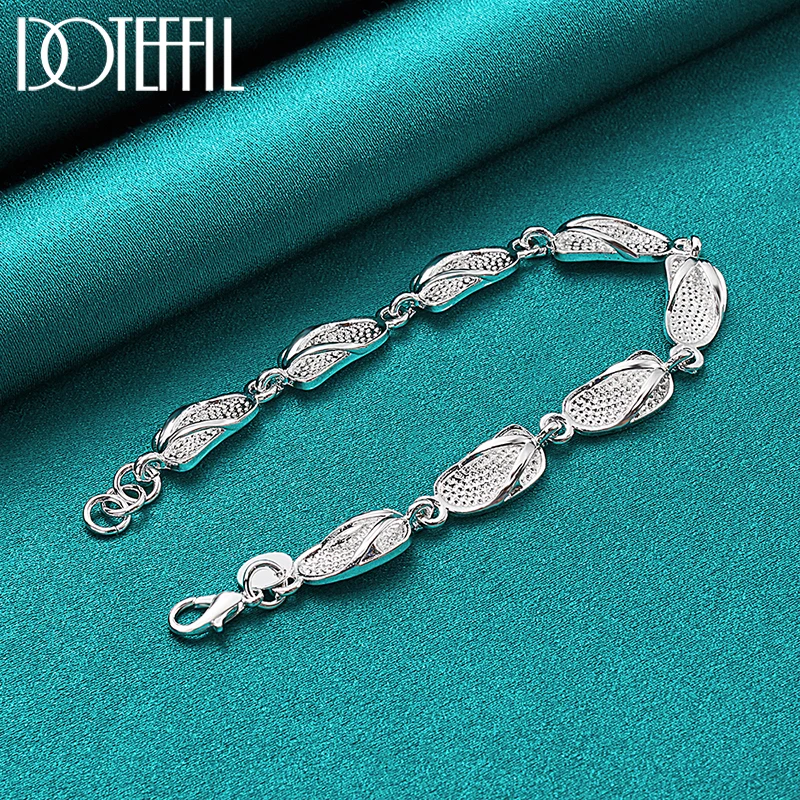 DOTEFFIL 925 Sterling Silver Slippers Shoe Bracelet Chain For Women Man Wedding Engagement Party Fashion Jewelry
DOTEFFIL 925 Sterling Silver Slippers Shoe Bracelet Chain For Women Man Wedding Engagement Party Fashion Jewelry