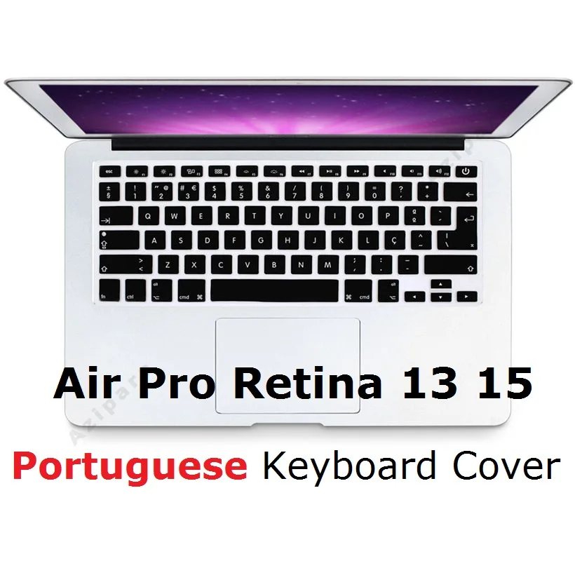 Чехол для клавиатуры с португальской раскладкой для Macbook Air 13 Pro Retina 13 15 A1466 A1398 A1278, чехол для клавиатуры с португальской европейской и американской раскладкой, Силиконовый протектор
Чехол для клавиатуры с португальской раскладкой для Macbook Air 13 Pro Retina 13 15 A1466 A1398 A1278, чехол для клавиатуры с португальской европейской и американской раскладкой, Силиконовый протектор