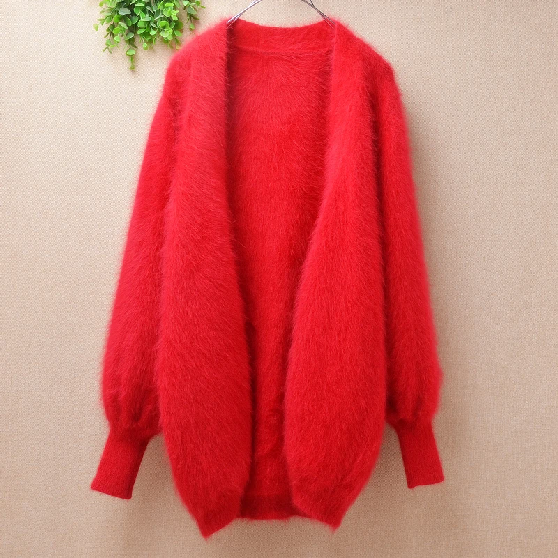 ladies women fashion christmas red hairy plush mink cashmere knitted long lantern sleeves loose mantle winter angora jacket coat
ladies women fashion christmas red hairy plush mink cashmere knitted long lantern sleeves loose mantle winter angora jacket coat