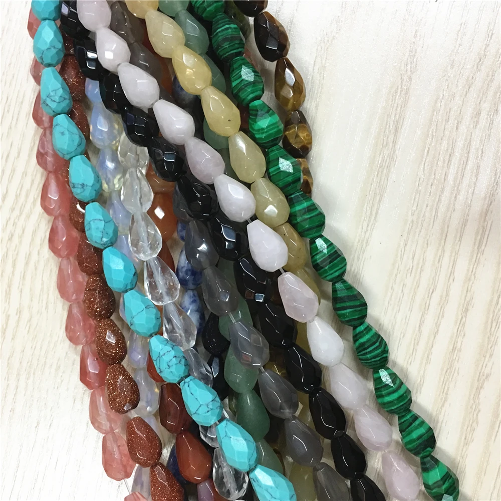 30PCS/Batch 12*8MM Fashion Natural Stone Faceted Beads Water Drop Bracelet Necklace Jewelry Teardrop Making
30PCS/Batch 12*8MM Fashion Natural Stone Faceted Beads Water Drop Bracelet Necklace Jewelry Teardrop Making