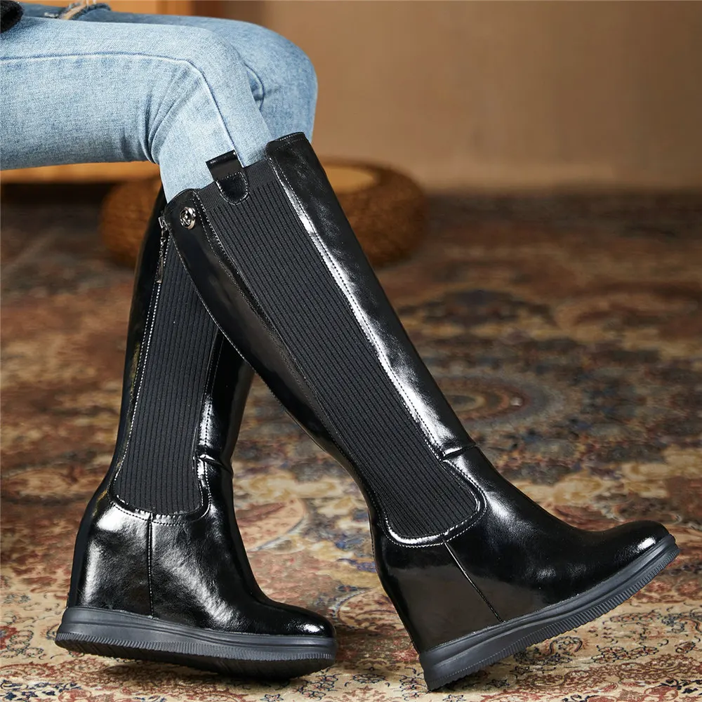 2021 Women Genuine Leather Wedges High Heel Mid Calf Snow Boots Female Winter Warm Thigh High Platform Pumps Shoes Casual Shoes
2021 Women Genuine Leather Wedges High Heel Mid Calf Snow Boots Female Winter Warm Thigh High Platform Pumps Shoes Casual Shoes