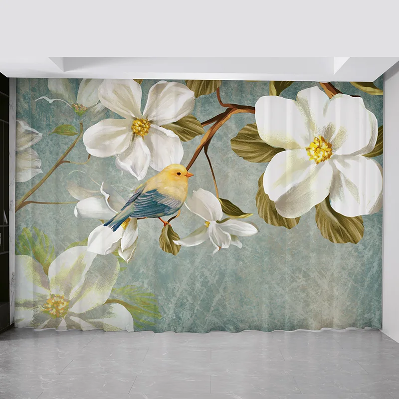Blackout Curtains for Living Room Dining Bedroom American Style Flower Bird Cotton and Linen Fabric Curtains Customization
Blackout Curtains for Living Room Dining Bedroom American Style Flower Bird Cotton and Linen Fabric Curtains Customization