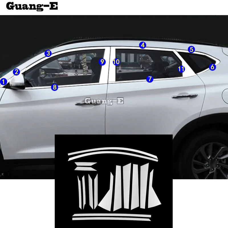 Car styling sticker stainless steel glass window garnish pillar middle column trim hood parts For Hyundai Tucson 2019 2020
Car styling sticker stainless steel glass window garnish pillar middle column trim hood parts For Hyundai Tucson 2019 2020