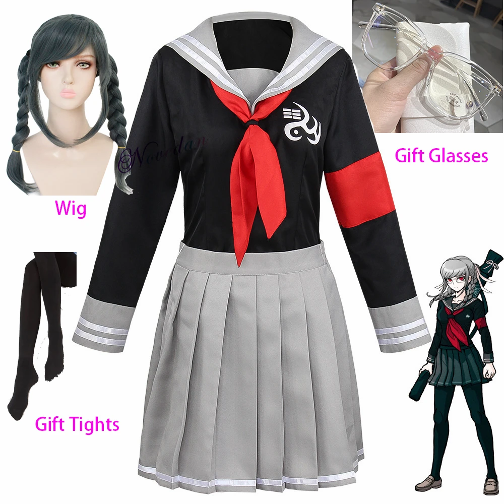 Аниме Danganronpa Peko Pekoyama Косплей Костюм JK Schlool Униформа моряка Топ Юбка Парик Очки
Аниме Danganronpa Peko Pekoyama Косплей Костюм JK Schlool Униформа моряка Топ Юбка Парик Очки