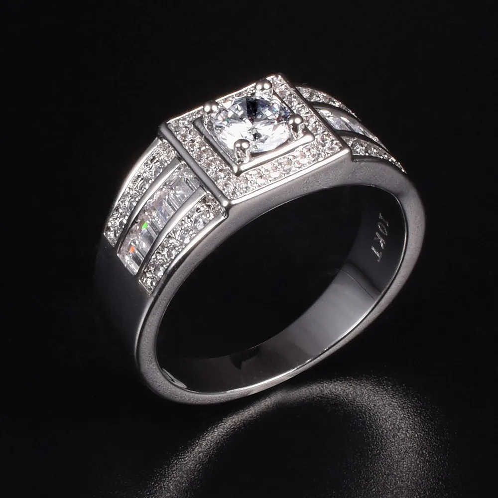Luxury Real Solid 100% 925 Sterling Silver Rings Round cut 1.2ct Simulated Diamond Wedding Rings for Men Jewelry boy gift
Luxury Real Solid 100% 925 Sterling Silver Rings Round cut 1.2ct Simulated Diamond Wedding Rings for Men Jewelry boy gift