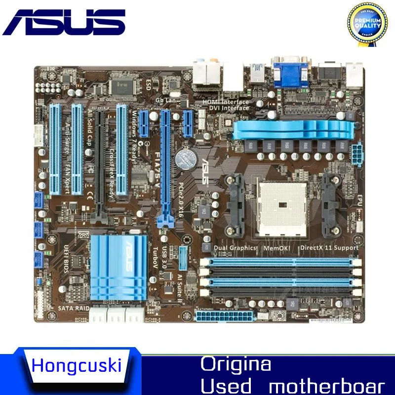 Used For ASUS F1A75-V original motherboard Socket FM1 DDR3 USB3.0 SATA3 A75 Desktop Motherboard
Used For ASUS F1A75-V original motherboard Socket FM1 DDR3 USB3.0 SATA3 A75 Desktop Motherboard