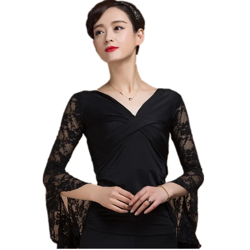 women latin dance practice clothes female new style coat Lace sleeves latin dance costume national standard modern dance shirt
women latin dance practice clothes female new style coat Lace sleeves latin dance costume national standard modern dance shirt
