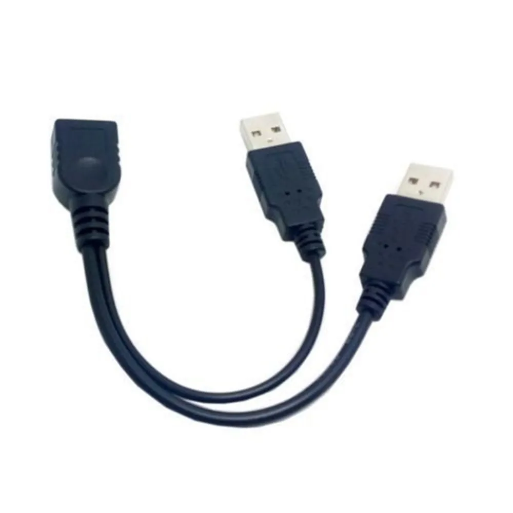 USB 2.0 Female A to Dual A Male Data Y Cable HDD Power Supply Cord for External 2.5" Hard Disk Drive
USB 2.0 Female A to Dual A Male Data Y Cable HDD Power Supply Cord for External 2.5" Hard Disk Drive