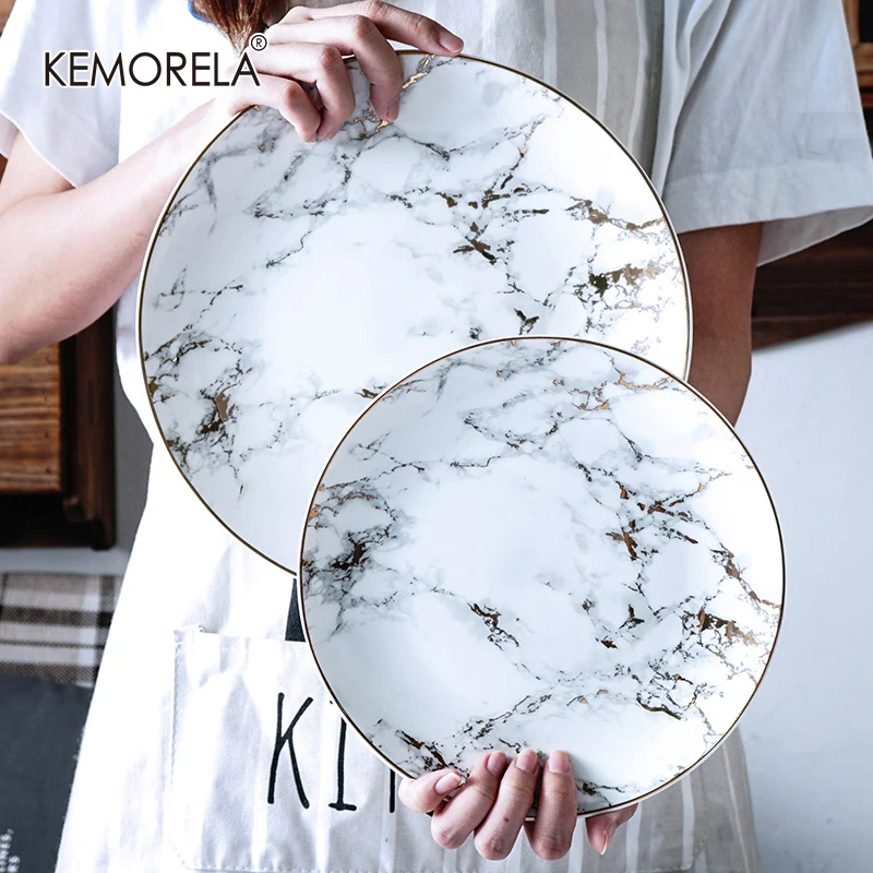 8/10 Inch Nordic Dinner Plate Marbled Golden Inlay Ceramic Steak Cake Tableware Ins Home Hotel Food Dishes Tray Dessert Plate
8/10 Inch Nordic Dinner Plate Marbled Golden Inlay Ceramic Steak Cake Tableware Ins Home Hotel Food Dishes Tray Dessert Plate