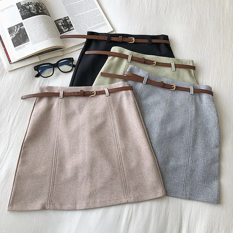 Casual Korean Solid Women A-Line Skirt Female Sashes High Waist Kawaii Skirts Ladies Cute Sweet Above Knee Skirts
Casual Korean Solid Women A-Line Skirt Female Sashes High Waist Kawaii Skirts Ladies Cute Sweet Above Knee Skirts