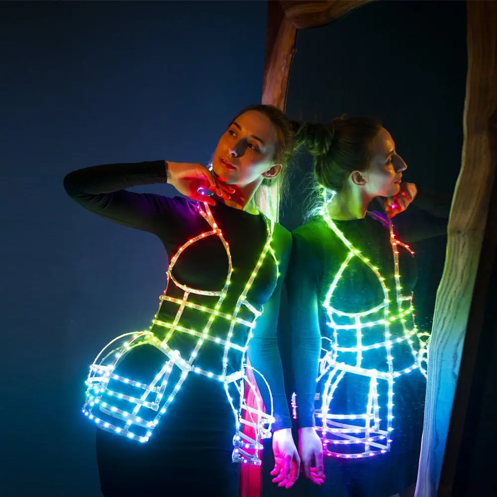 Programming color change led costume profession night club bar DJ party concert LED lighting clothing
Programming color change led costume profession night club bar DJ party concert LED lighting clothing