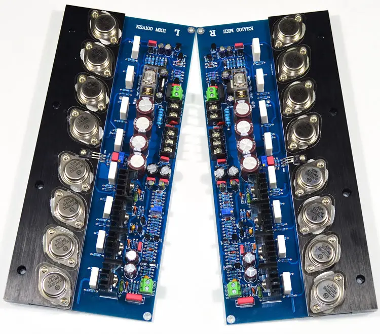 1 pair of KSA100 audio amplifier board / pure post stage / adjustable A and B class output 350W * 2 power amplifier board
1 pair of KSA100 audio amplifier board / pure post stage / adjustable A and B class output 350W * 2 power amplifier board