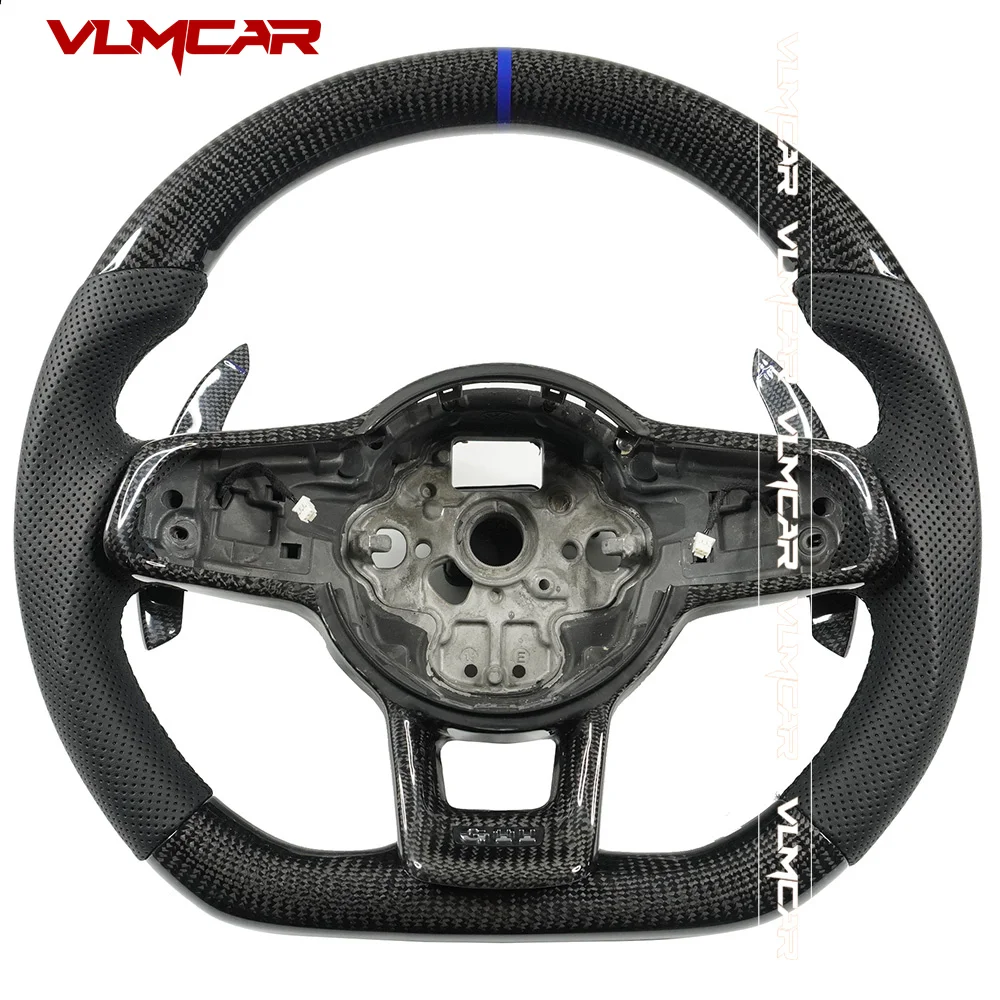 Custom Carbon Fiber Steering Wheel With Carbon Fiber Paddle Shifters For VW Golf MK7/GTI/GTS/R/Rline/GTD
Custom Carbon Fiber Steering Wheel With Carbon Fiber Paddle Shifters For VW Golf MK7/GTI/GTS/R/Rline/GTD