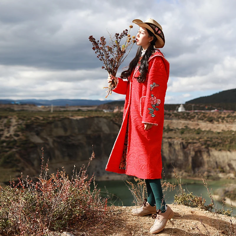 2020 Women Fall Autumn Casual Loose Sweet Red Lace Trench Long Coat Ladies Elegant Embroidery Hooded Clothes casacas para mujer
2020 Women Fall Autumn Casual Loose Sweet Red Lace Trench Long Coat Ladies Elegant Embroidery Hooded Clothes casacas para mujer