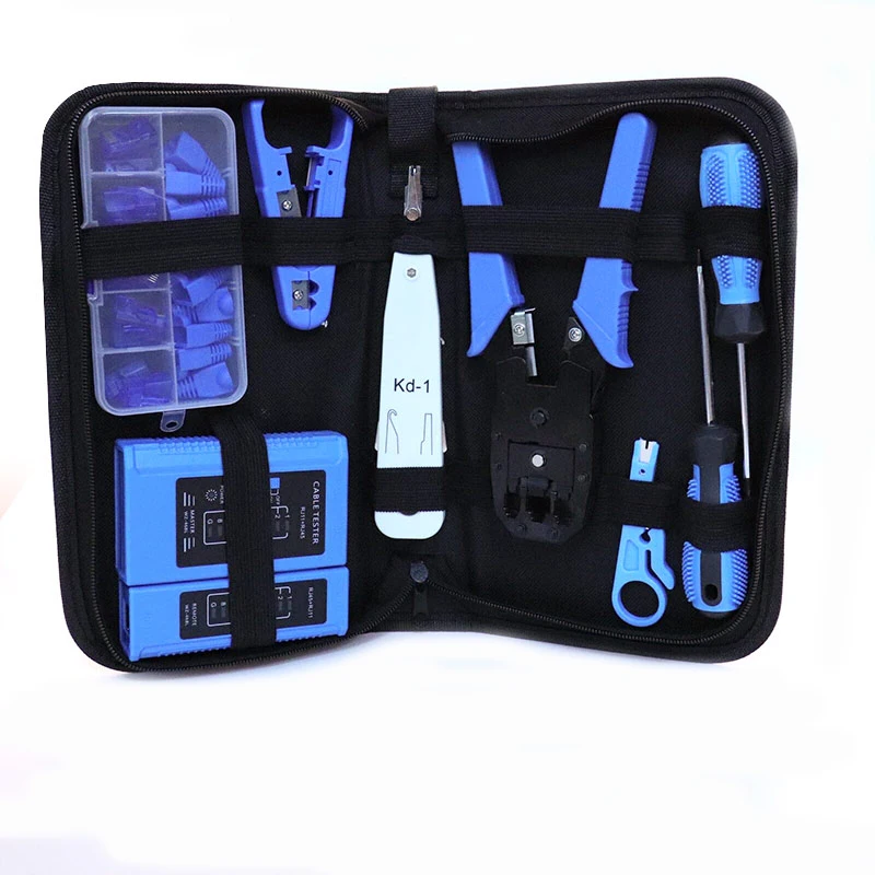 Computer Network Repair Tool Kit RJ45 Lan Cable Tester Wire Cutter Screwdriver Plier Crimping Maintenance Tool Set Bag
Computer Network Repair Tool Kit RJ45 Lan Cable Tester Wire Cutter Screwdriver Plier Crimping Maintenance Tool Set Bag