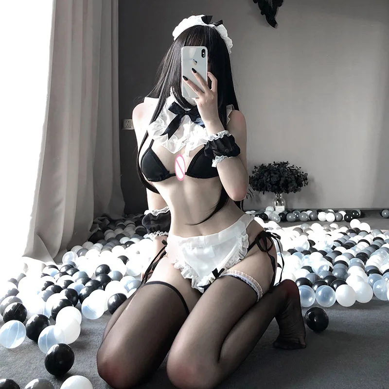Sexy Lingerie Anime Cosplay Costumes Kawaii Black White Maid Uniform Bikini Temptation Sailor School Girl Outfit Set For Woman
Sexy Lingerie Anime Cosplay Costumes Kawaii Black White Maid Uniform Bikini Temptation Sailor School Girl Outfit Set For Woman