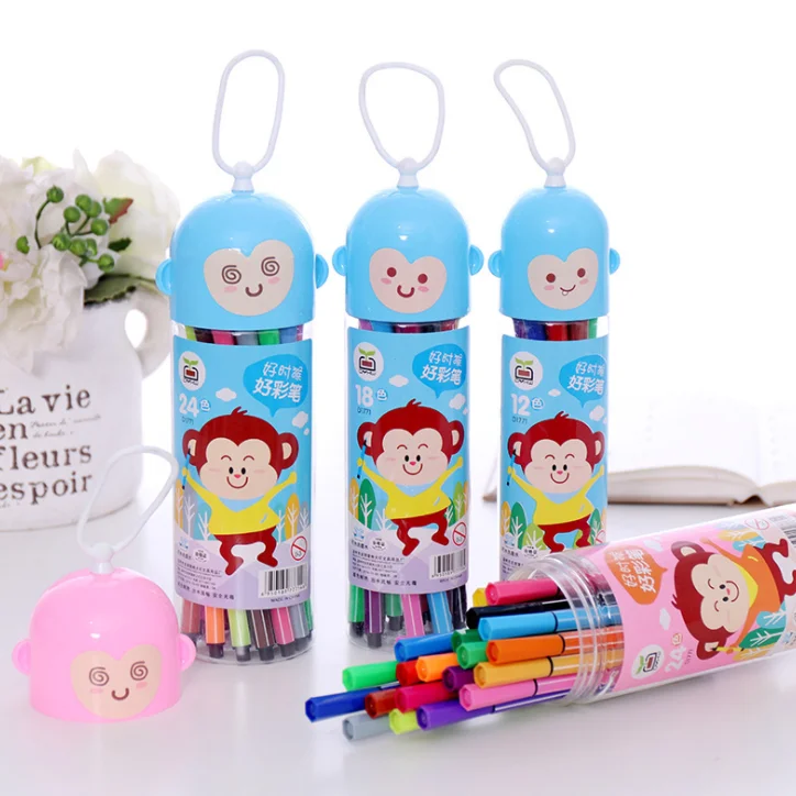 12/18/24/36 Colors Washable Watercolor Pen Drawing Painting Art Marker For Child Cute Monkey Bottle Student Art SupplieS
12/18/24/36 Colors Washable Watercolor Pen Drawing Painting Art Marker For Child Cute Monkey Bottle Student Art SupplieS