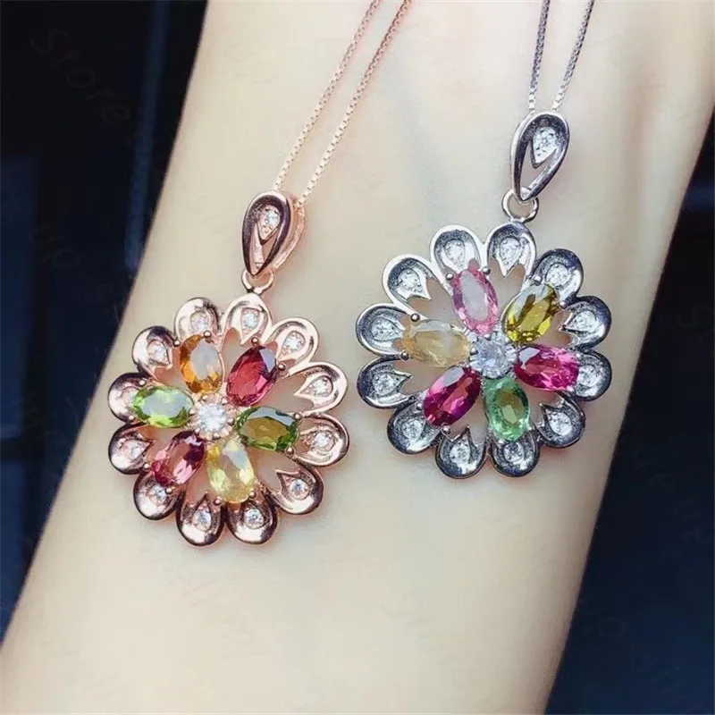 Natural Tourmaline Necklace 925 Silver Women's Necklace Super Shiny Luxury Atmosphere Banquet Essential Jewelry
Natural Tourmaline Necklace 925 Silver Women's Necklace Super Shiny Luxury Atmosphere Banquet Essential Jewelry