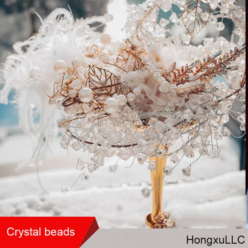 Water Drop Beaded Metallic Line Crystal Beads for Wedding Decoration, Window Hanging Ornament, Transparent Acrylic Water Drop
Water Drop Beaded Metallic Line Crystal Beads for Wedding Decoration, Window Hanging Ornament, Transparent Acrylic Water Drop